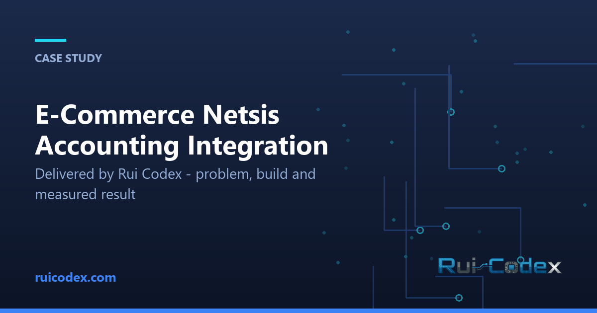 Case Study: E-Commerce Netsis Accounting Integration — E-Commerce & Retail — Rui Codex
