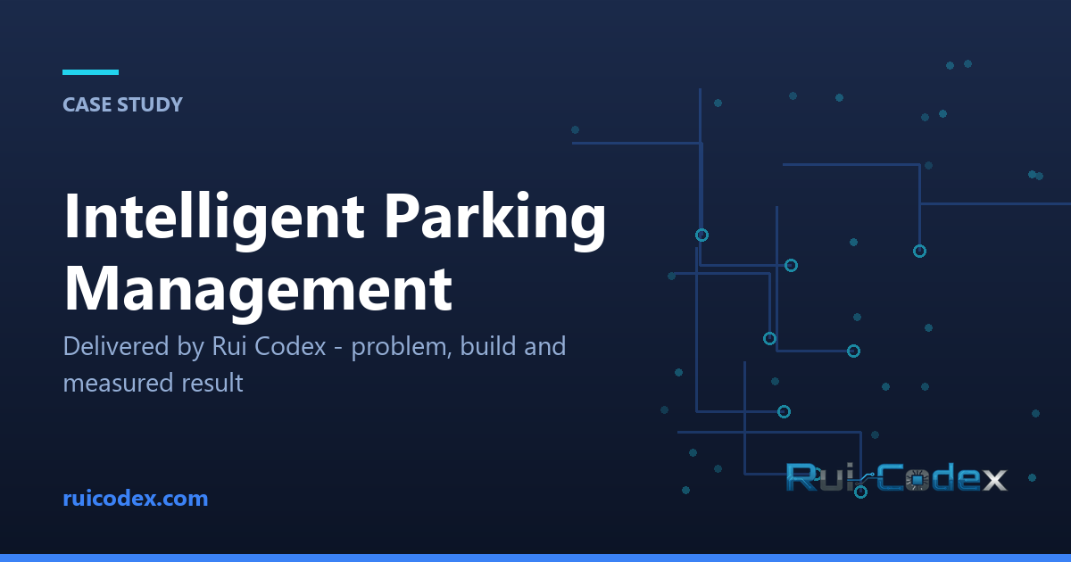 Case Study: Intelligent Parking Management System — Smart City & Automation — Rui Codex