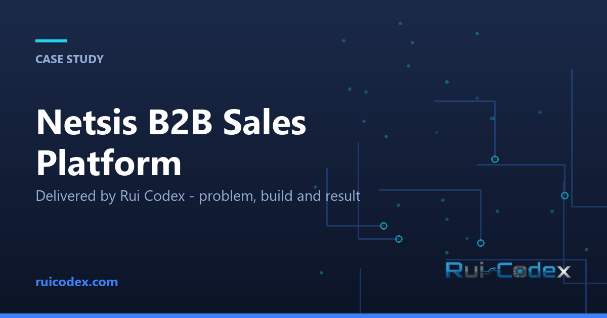 Netsis B2B Sales Platform — delivered by Rui Codex