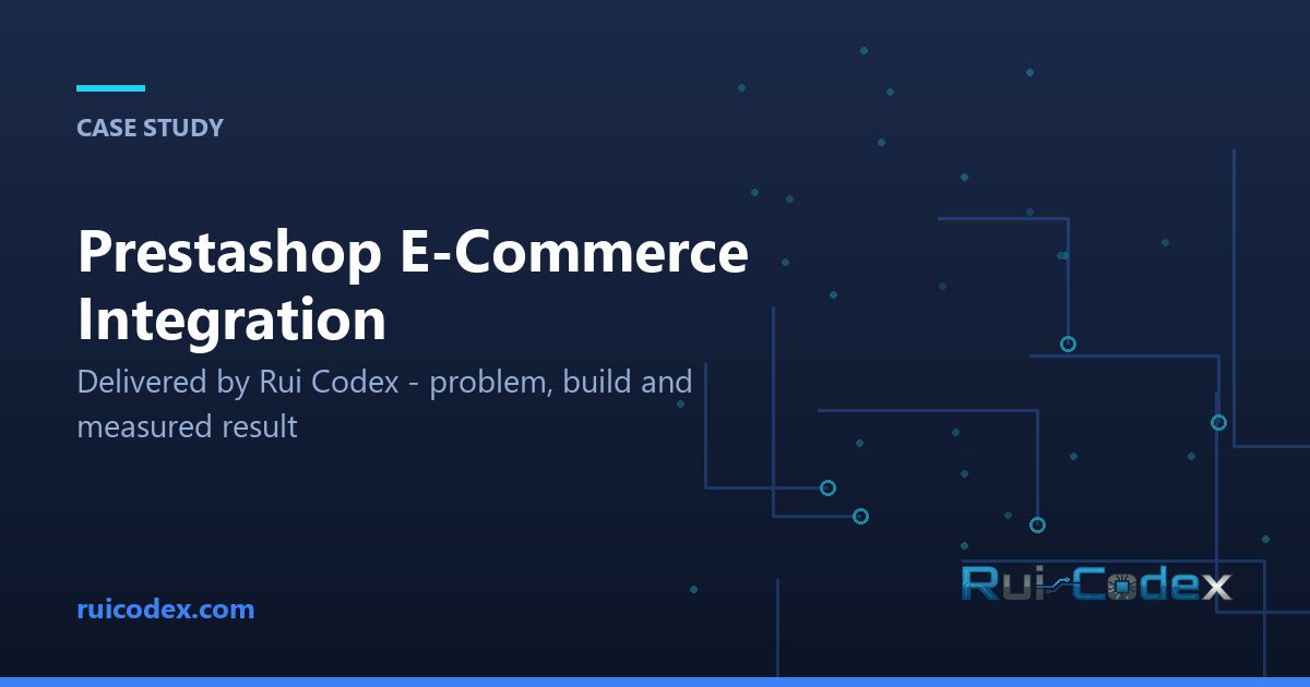 Case Study: Prestashop E-Commerce Integration — E-Commerce & Retail — Rui Codex