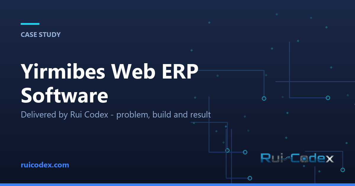 Yirmibes Web ERP Software — delivered by Rui Codex