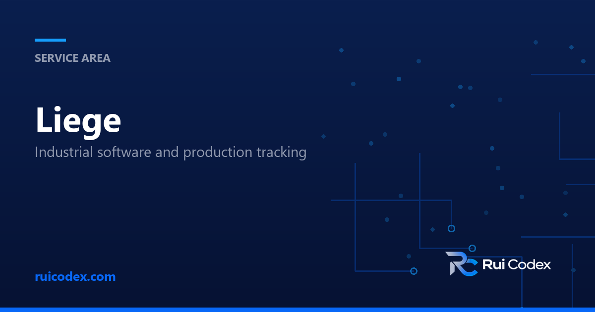 SERVICE AREA: Liege — Industrial software and production tracking
