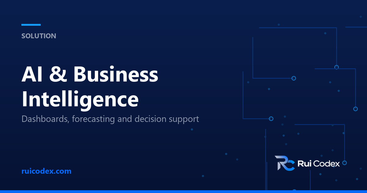 SOLUTION: AI & Business Intelligence — Dashboards, forecasting and decision support