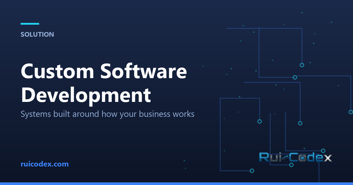 Custom Software Development in Belgium — Rui Codex