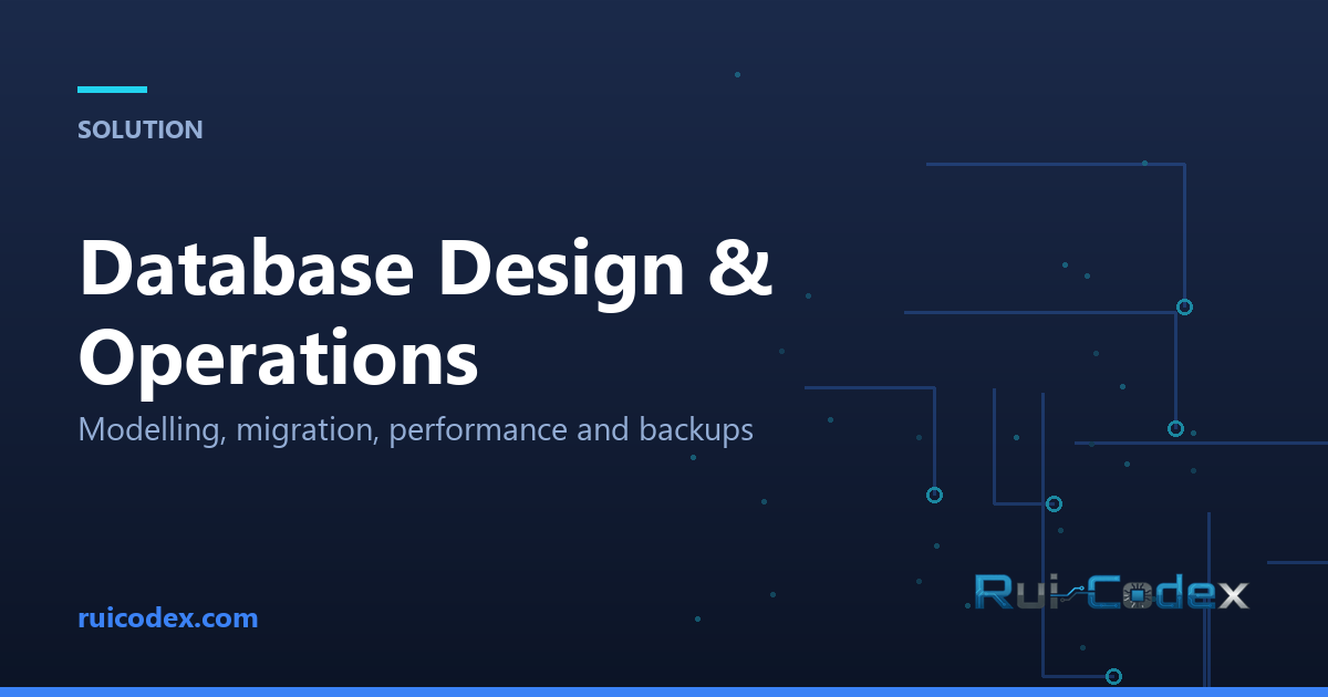 Database Design & Operations in Belgium — Rui Codex