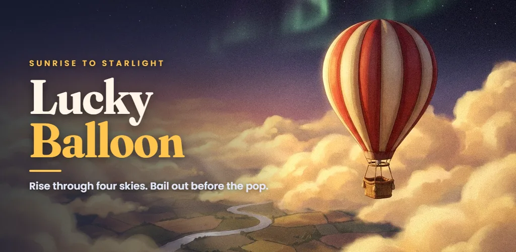 Lucky Balloon — Fly a hot-air balloon and bail out before it pops
