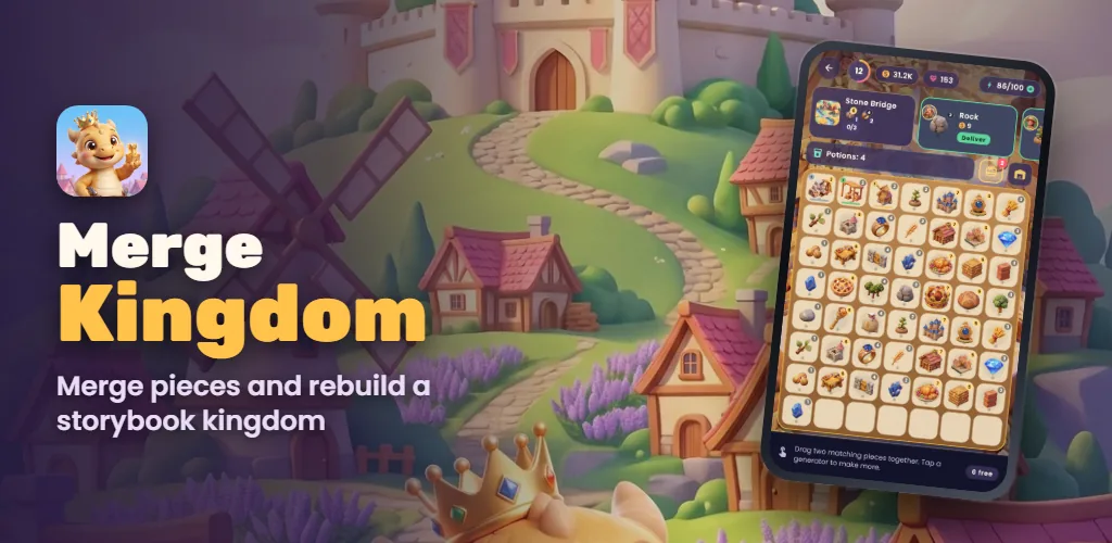 Merge Kingdom — Merge matching pieces and rebuild a storybook kingdom, district by district