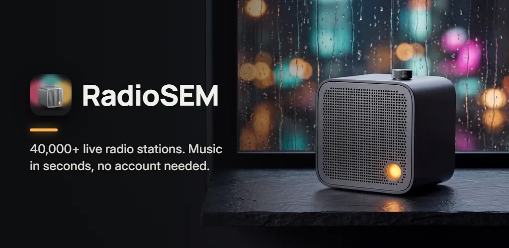 RadioSEM — Live radio from around the world in one calm player, with no account needed