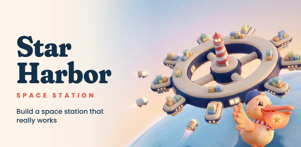 Star Harbor — Build a space station that has to balance, charter after charter