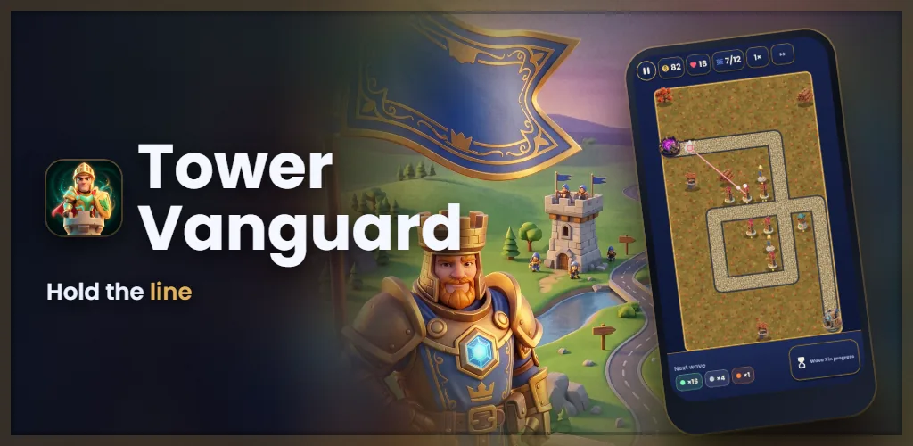 Tower Vanguard — Build brass towers beside the lane, hold the keep and break every wave