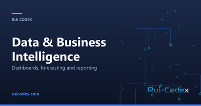Data, Dashboards & Business Intelligence — illustration for Rui Codex articles on data & business intelligence