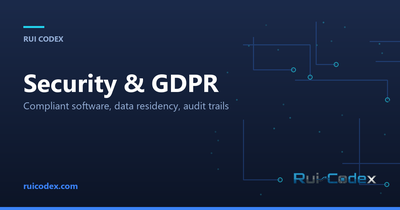 Security, GDPR & Compliance Engineering — illustration for Rui Codex articles on security & gdpr